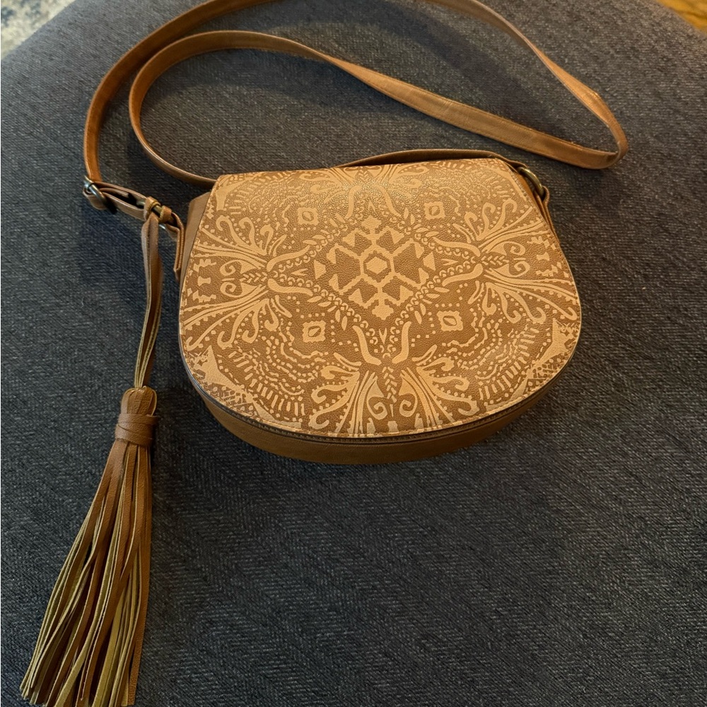 Sonoma Tan Crossbody Bag with Tassel